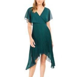 Emerald Kenzie Chiffon Pleated Dress, Size: 14